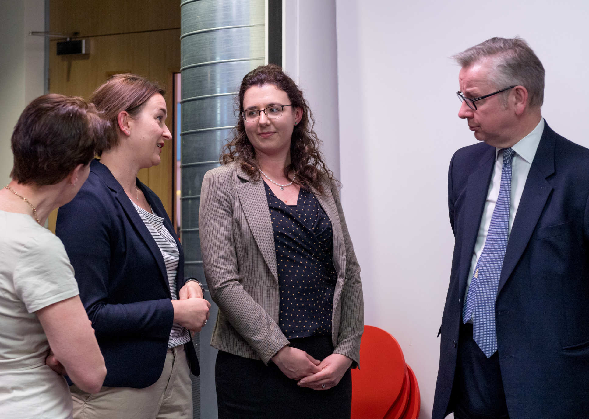 Dr Daniela Fecht (second from left) spoke to Michael Gove at the launch of the government's Clean Air Strategy